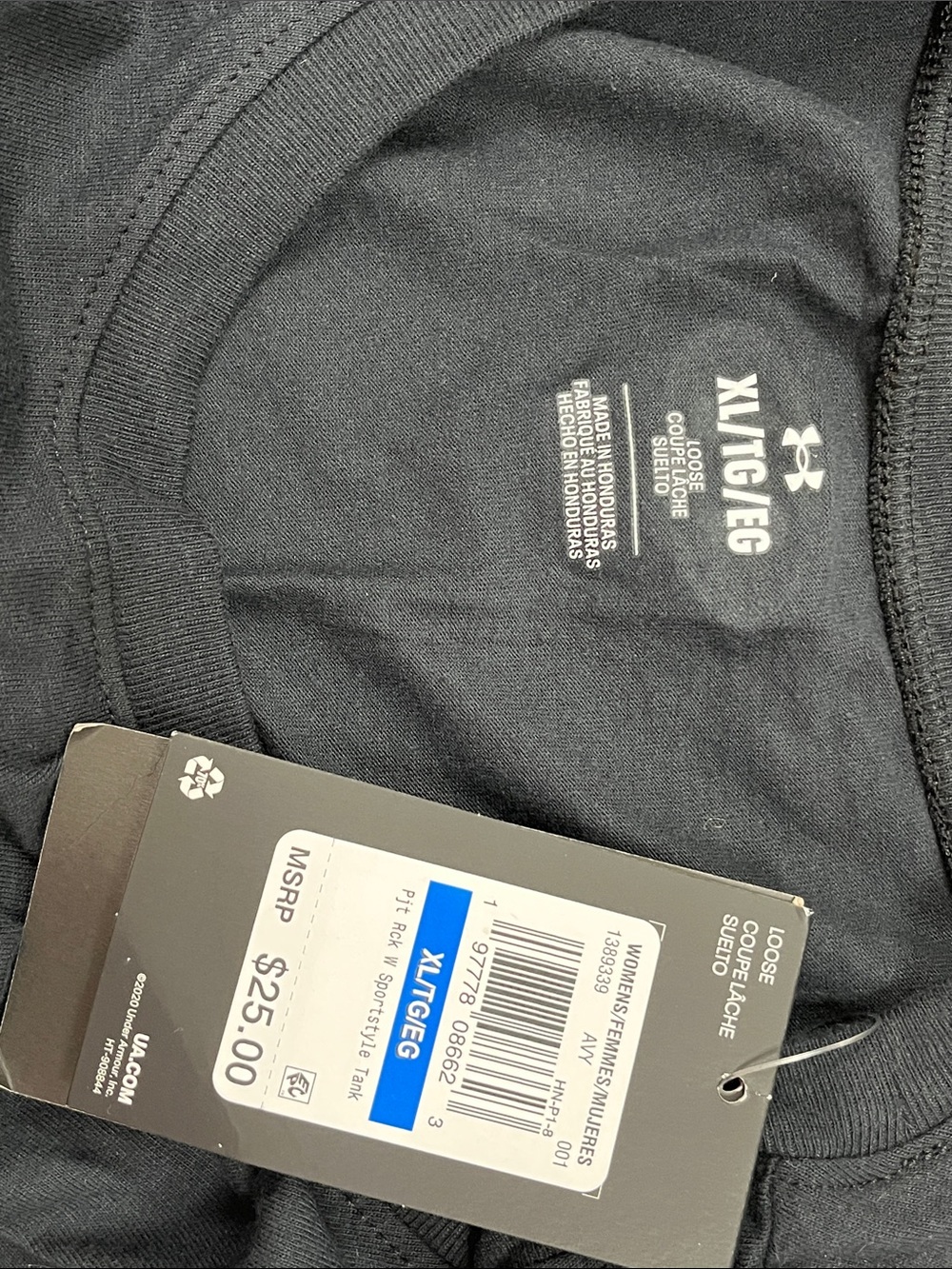 Under Armour Black & White Project Rock Muscle Tank NWT - Picture 3 of 4